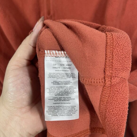 Columbia Sweater Men XL Fleece Orange Long Sleeve Polyester Light Weight Pull - Picture 6 of 10